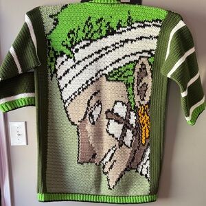 Roronoa Zoro Green Crochet Anime Cardigan